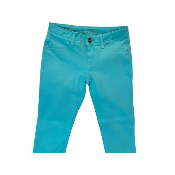 DL1961 Jeans Size 26 x 28 Emma Legging 4 Way Stretch Comfort Aqua Teal Skinny - Picture 2 of 7